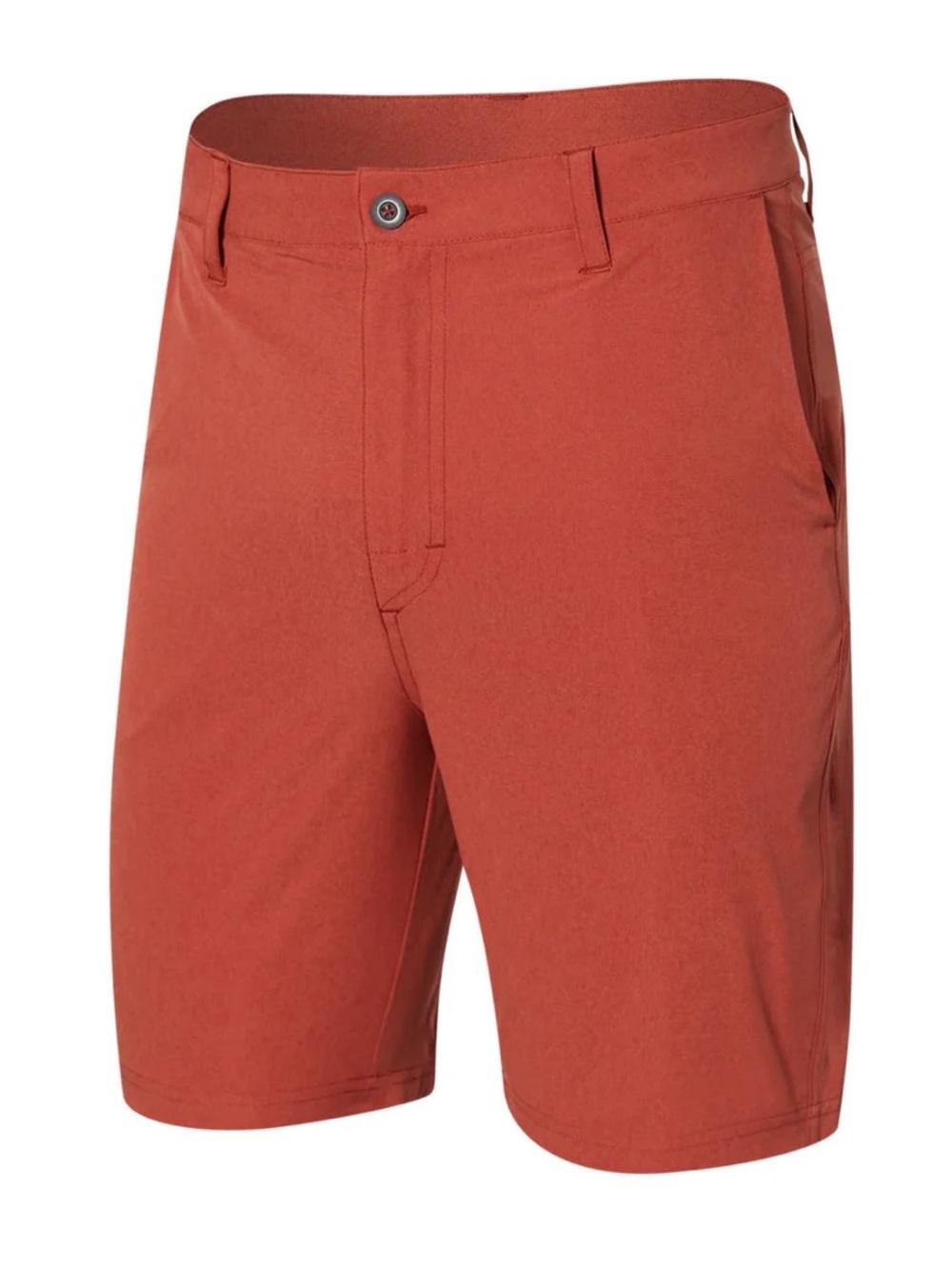 Saxx Men's Desert Red Go to Town 8” Performance Flat-Front Shorts with liner
